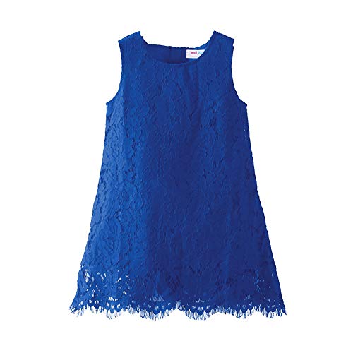 Mud Kingdom Kinder Mädchen ärmellose Kleider Nettes Spitzen Blau 9-10 Jahre von Mud Kingdom