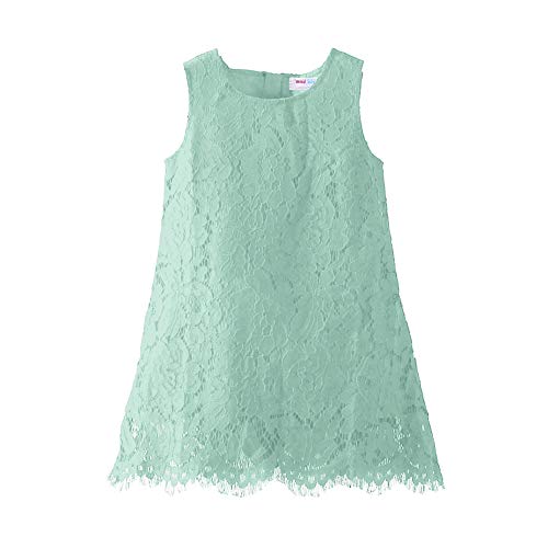 Mud Kingdom Kinder Mädchen niedlichen Spitze Pullover Rock Mint Grün 7-8 Jahre von Mud Kingdom