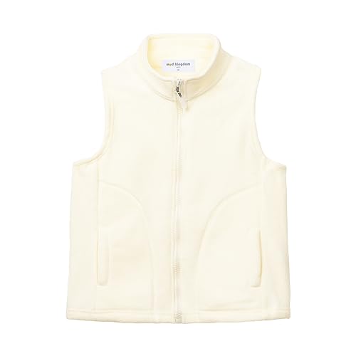 Mud Kingdom Jungen Fleeceweste einfarbig, Cremiges Weiß, 2 Jahre von Mud Kingdom