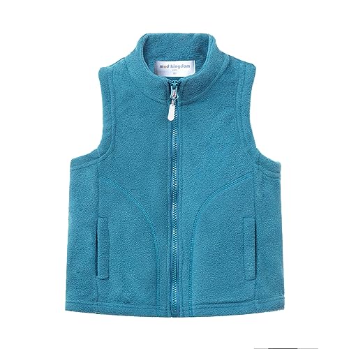 Mud Kingdom Jungen Fleeceweste einfarbig, Grünlich, 4 Jahre von Mud Kingdom
