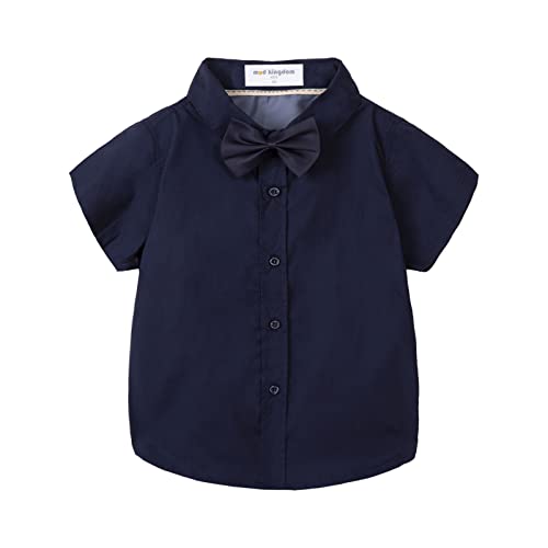 Mud Kingdom Jungen Hemd und Krawatte Einstellen Einfach Marine 7-8 Jahre von Mud Kingdom