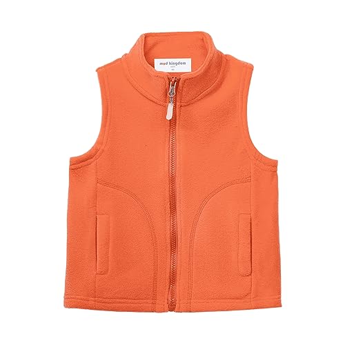 Mud Kingdom Jungen Jacke Fleece Winter Weste Kinder Warm Design Orange 2 Jahre von Mud Kingdom