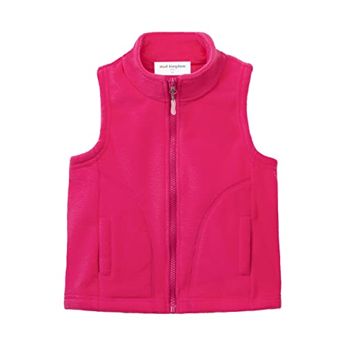 Mud Kingdom Jungen Kinder Junge Süßigkeiten Farbe Design Fleece Winter Weste Kinderbekleidung 2-3 Jahr(advice 100 cm height) Rose Rot von Mud Kingdom