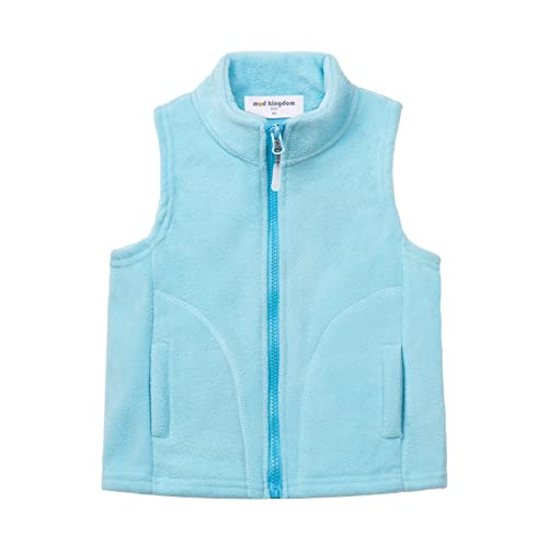 Mud Kingdom Jungen Kinder Junge Süßigkeiten Farbe Design Fleece Winter Weste Kinderbekleidung 2 Jahr(Advice 120 cm Height) Sky Blau von Mud Kingdom