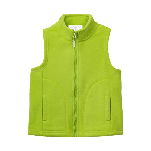 Mud Kingdom Jungen Kinder Junge Süßigkeiten Farbe Design Fleece Winter Weste Kinderbekleidung 6-7 Jahr(advice 130 cm height) Grün von Mud Kingdom