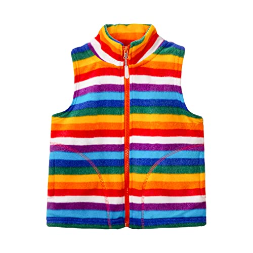 Mud Kingdom Jungen Kinder Junge Süßigkeiten Farbe Design Fleece Winter Weste Kinderbekleidung Regenbogenstreifen 9-10 Jahre von Mud Kingdom