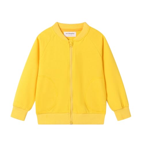 Mud Kingdom Kleine Jungen Baseball Jacken für Jungen Langärmelig Rundkragen Sport Sweatshirts Reißverschluss Cardigan Gelb 7-8 Jahre Mud Kingdom Kleine Jungen Baseball Jacken für Jungen Langärmelig Rundkragen Sport Sweatshirts Reißverschluss Cardigan Gelb 7-8 Jahre von Mud Kingdom