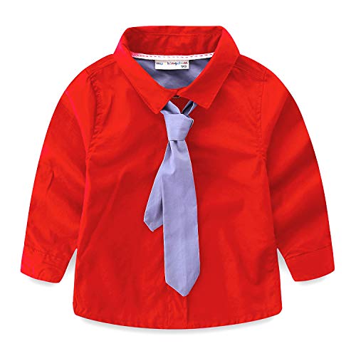 Mud Kingdom Kleine Jungen Hemd und Krawatte 6 Jahre Rot Langarm Mud Kingdom Kleine Jungen Hemd und Krawatte 6 Jahre Rot Langarm von Mud Kingdom