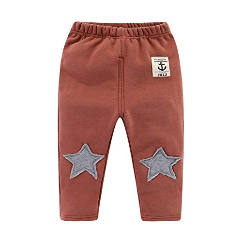 Mud Kingdom Kleine Jungen Winterhose Fleece gefüttert Tight Fit Star 5 Jahre Braun von Mud Kingdom