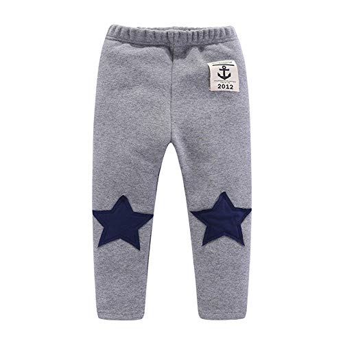 Mud Kingdom Kleine Jungen Winterhose Fleece gefüttert Tight Fit Star 5 Jahre Grau von Mud Kingdom