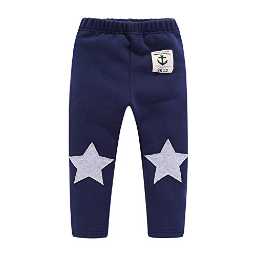 Mud Kingdom Kleine Jungen Winterhose Fleece gefüttert Tight Fit Star 6-7 Jahre Marine von Mud Kingdom