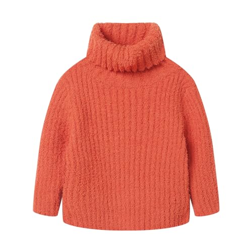 Mud Kingdom Kleine Kinder Turtleneck Rollkragenpullover Langarm Orange 7-8 Jahre von Mud Kingdom