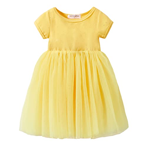 Mud Kingdom Kleine Mädchen Gelbes Tutu-Kleid Flowy Cute Sparkle Tüll 4 Jahre von Mud Kingdom