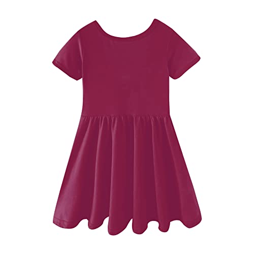 Mud Kingdom Kleine Mädchen Stretchy Backless Dress Silk-Like Uni Rot 2 Jahre von Mud Kingdom