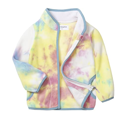 Mud Kingdom Kleinkind Fleecejacke Reißverschluss Casual Langarm Weich Outdoorjacke Tie-Dye 3 Jahre von Mud Kingdom
