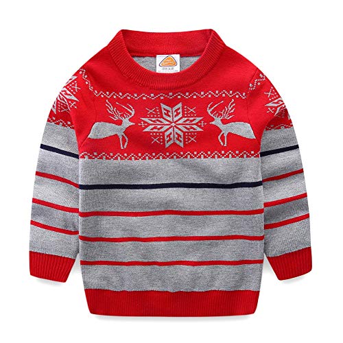 Mud Kingdom Kleinkind Junge Pullover Chritmas Rentier süß 3 Jahre rot von Mud Kingdom