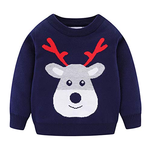 Mud Kingdom Kleinkind Junge Weihnachtspullover Rentier Pullover Marine 2 Jahre von Mud Kingdom