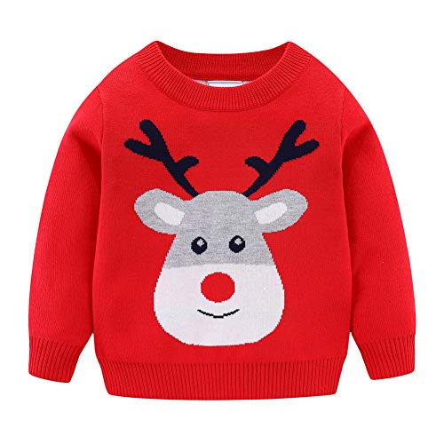 Mud Kingdom Kleinkind Junge Weihnachtspullover Rentier Pullover rot 2 Jahre von Mud Kingdom