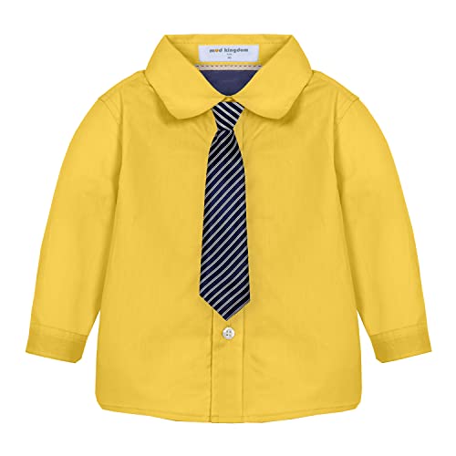 Mud Kingdom Kleinkind Jungen Hemd mit Krawatte Lange Ärmel Gelb 6 Jahre von Mud Kingdom