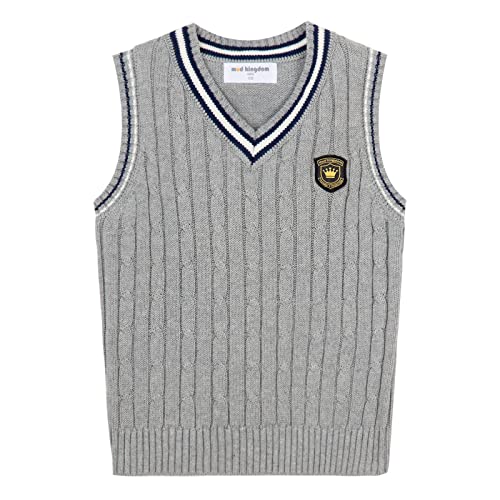 Mud Kingdom Kleinkind Jungen Weste Pullover Schule Uniform Gestrickte V-Ausschnitt Casual Herbst Winter Grau 4 Jahre Mud Kingdom Kleinkind Jungen Weste Pullover Schule Uniform Gestrickte V-Ausschnitt Casual Herbst Winter Grau 4 Jahre von Mud Kingdom