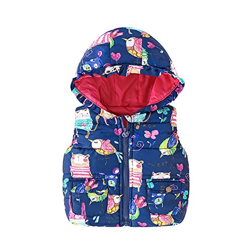 Mud Kingdom Kleinkind Mädchen Weste Oberbekleidung Kapuzen Tiere Marine Blau 3 Jahre von Mud Kingdom