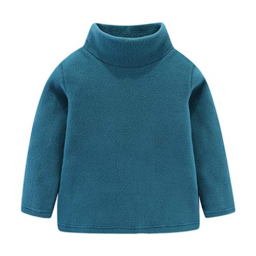 Mud Kingdom Mädchen Junge Shirts Fleece Pullover mit Stehkragen Basis Tops Unisex 3 Jahre (36-38 ins./29-32 lbs.) Liches Blau von Mud Kingdom