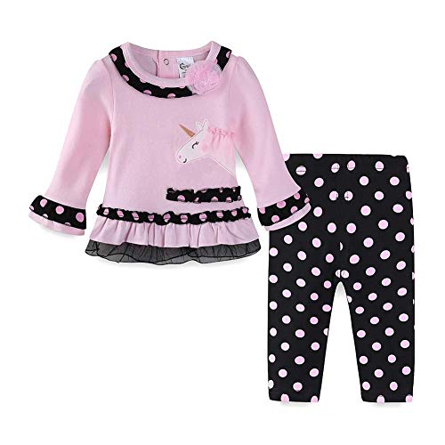 Mud Kingdom Nette Baby Mädchen Rosa Einhorn Outfits Langarm 12 Monate von Mud Kingdom