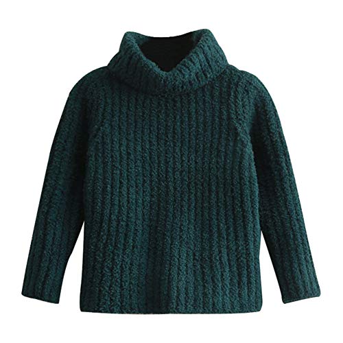 Mud Kingdom Niedlicher kleiner Mädchen Pullover Fleece Rollkragen, einfarbig Gr. 7-8 Jahre, grün von Mud Kingdom