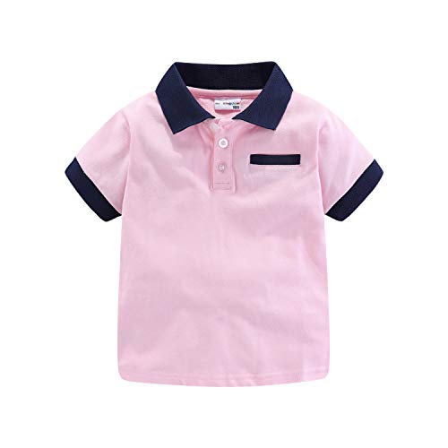 Mud Kingdom Polo Hemd zum Kleinkind Jungen Nette Sommerferien Rosa 1-2 Jahre von Mud Kingdom