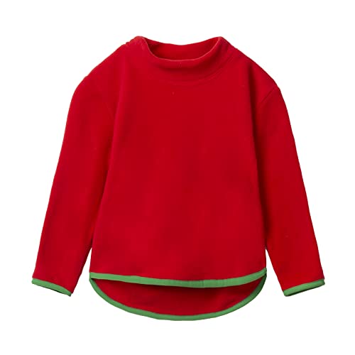 Mud Kingdom Pullover Strickjacken für Jungen Mädchen Winter Freizeit Stehkragen Polar Fleece Rot 3 Jahre von Mud Kingdom