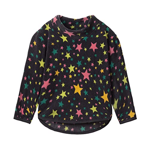 Mud Kingdom Pullover Strickjacken für Jungen Mädchen Winter Freizeit Stehkragen Polar Fleece Schwarzer fünfzackiger Stern 4 Jahre von Mud Kingdom