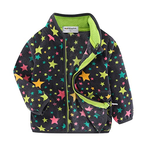 Mud Kingdom Reißverschluss Fleecejacke für Kleine Kinder 6 Jahre Casual Langarm Weich Outdoorjacke Schwarzes Pentagramm von Mud Kingdom