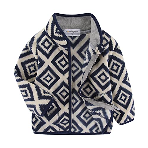 Mud Kingdom Reißverschluss Kleinkind Fleecejacke Stehkragen Leichte Outdoorjacke Beigefarbenes Quadrat 4 Jahre von Mud Kingdom