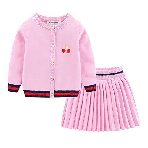 Mud Kingdom Strickpullover Outfits für Babys Süßes Kirsche Rosa 12-18 Monate von Mud Kingdom