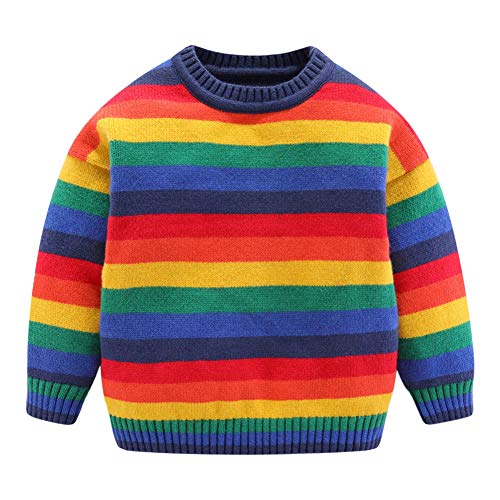 Mud Kingdom niedlicher Pullover für Jungen und Mädchen, Regenbogenfarben, bunt Gr. 6 Jahre, bunt von Mud Kingdom