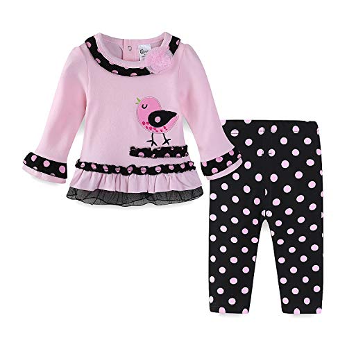 Mud Kingdom süß Kleine Outfits Pink Hemden und Hosen setzt Vogel 24 Monate von Mud Kingdom