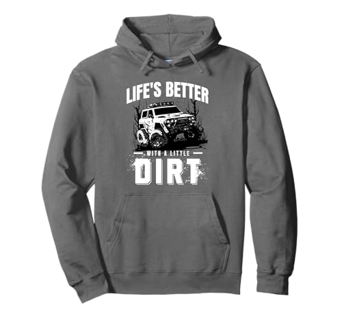 Das Leben ist Besser mit einem kleinen Schmutz, Schlammliebhaber, Herren, Damen Pullover Hoodie von Mud Lovers Lifted Truck Adventures Terrain Tees