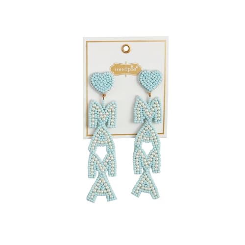 Mud Pie Damen Mama Perlen Ohrringe Blau Mud Pie Damen Mama Perlen Ohrringe Blau von Mud Pie