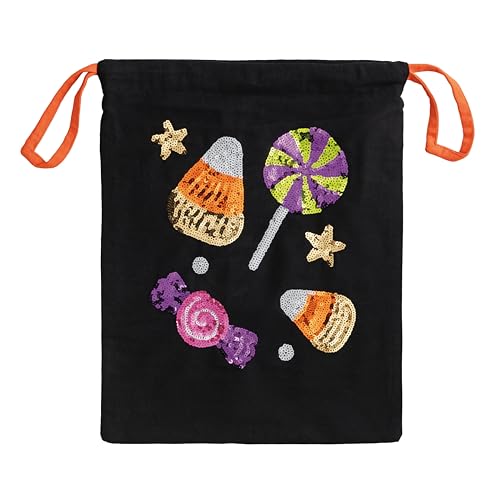 Mud Pie Unisex Kinder Candy Sequin Treat Pillowcase Leckerli-Eimer, Schwarz von Mud Pie