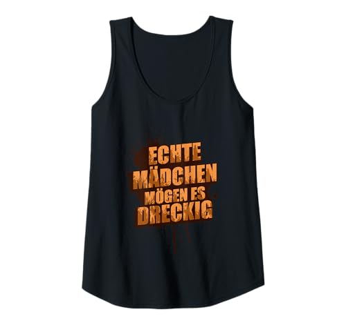 Damen Echte Mädchen Muddy Race Schlammlauf Mud Run Tank Top von Mud Run Marathon Outfits Schlammlauf Designs