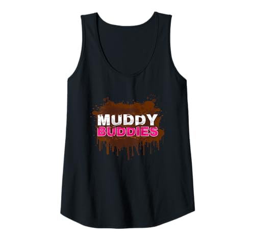 Damen Muddy Buddies Muddy Race Schlammlauf Mud Run Tank Top von Mud Run Marathon Outfits Schlammlauf Designs