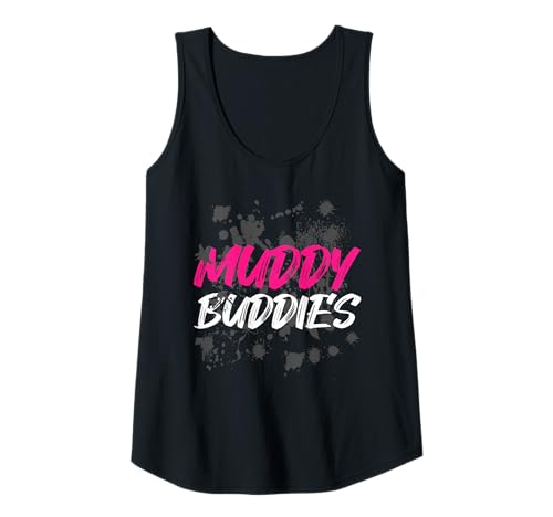 Damen Muddy Buddies Muddy Race Schlammlauf Mud Run Tank Top von Mud Run Marathon Outfits Schlammlauf Designs