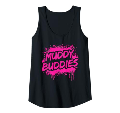 Damen Muddy Buddies Muddy Race Schlammlauf Mud Run Tank Top von Mud Run Marathon Outfits Schlammlauf Designs