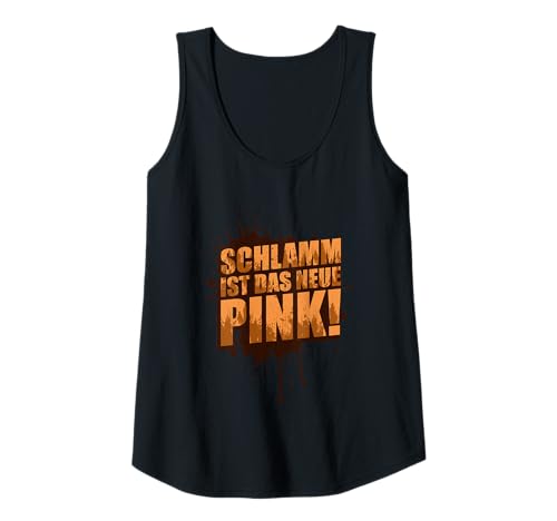 Damen Schlamm ist das Neue pink Muddy Race Schlammlauf Mud Run Tank Top von Mud Run Marathon Outfits Schlammlauf Designs