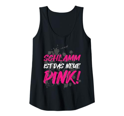 Damen Schlamm ist das neue pink Muddy Race Schlammlauf Mud Run Tank Top von Mud Run Marathon Outfits Schlammlauf Designs