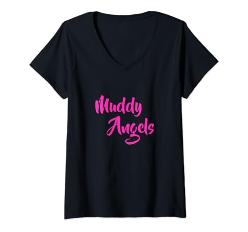 Damen Mud Run Race Team 4x4 Offroading ATV Muddy Angels Matching T-Shirt mit V-Ausschnitt Damen Mud Run Race Team 4x4 Offroading ATV Muddy Angels Matching T-Shirt mit V-Ausschnitt von Mud Run Mud Race Team Mudding Offroad 4x4