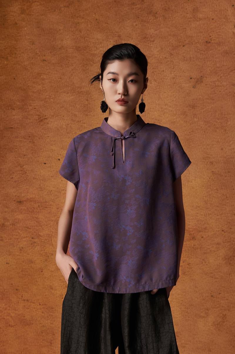 Ausverkauft - Verfügbar in Anderen Seiden, Schlamm-Seiden-Top, 100% Maulbeerseide, Sommer Leicht Entspannte Passform Hua Luo, Made To Order von MudSilkStudios