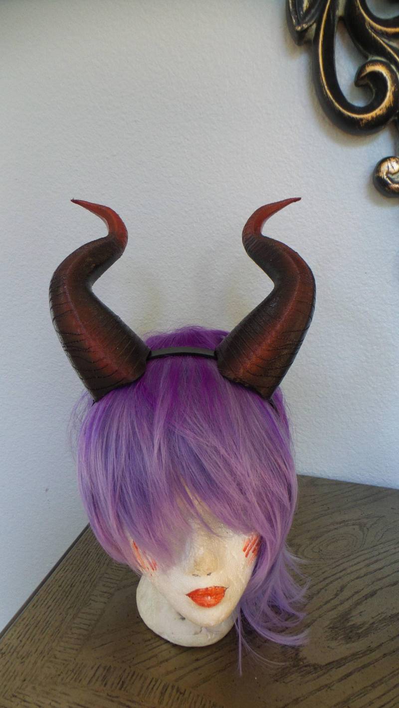 Neu Verbessert Junge Maleficent Inspiriert 9, 5 "Hörner 3D Gedruckt | Ultra Light Weight Plastic Geeignet Für Kinder Und Erwachsene Comic-Con von MudandMajesty