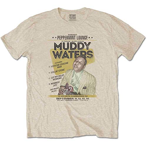 Muddy Waters Herren Peppermint Lounge T-Shirt, Beige (Sand Sand), Large von Muddy Waters