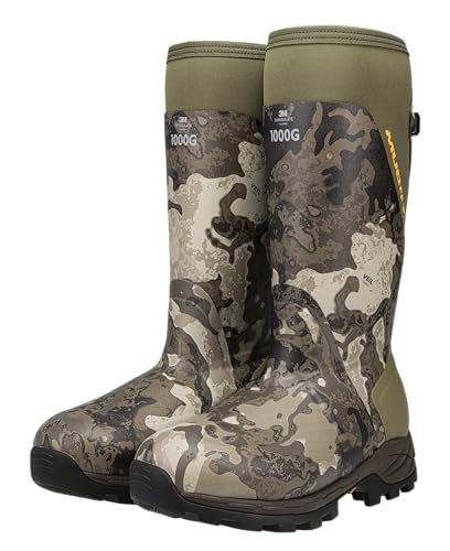Muddy Outdoors DV8 Herren Gummistiefel, isoliert, 43,2 cm, 1000 g, Veil Canyon, Grau, Größe 8 D von Muddy